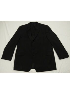 Ralph Lauren Tuxedo Black 100% Pure New Wool 2 Button Blazer Coat Jacket 46 R